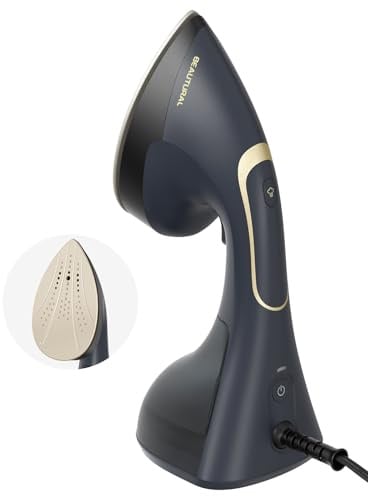 BEAUTURAL Steamer + Bügeleisen 2-in-1 | 1500W, 20 g/min Dampfleistung, 30s Aufheizen, Dampf- und Trockenbügeln, 200ml Wassertank, Auto-Abschaltung