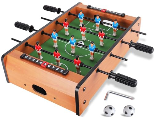 WIN.MAX Mini Tischfussball, Tragbarer Leichter Tischfußball, Kickertisch/Tischkicker für Kinder, Einfach zu Montieren und zu Lagern, 51 x 31 x 10 cm (NEU)