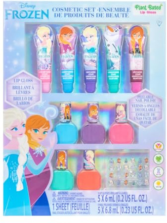 Frozen Glitzer Schminkset 11er Lipgloss, Nagellack & Sticker