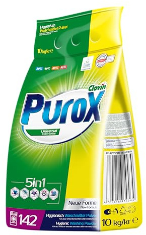 PUROX UNIVERSAL (142 WL) Waschpulver im Foliensack Waschmittel 10 kg