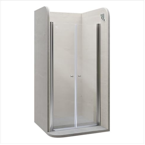 i-flair LIMA Duschtür 84x180 cm Nischentür Klarglas, Verstellbereich 84–88 cm – 6 mm ESG Sicherheitsglas, Nanobeschichtung, Hebe-Senkmechanismus - DTC