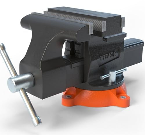 VEVOR 16,7cm Schraubstock 360° Drehbar Sphäroguss Werkbankschraubstock 7,2x7,7cm Amboss Schraubstock 16,5-23,5 Backenöffnung Parallelschraubstock Zwei-Wege-Backen zum Schärfen Schleifen Schneiden