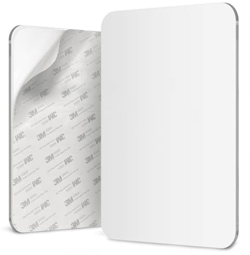 Mavoro 17.5 x 22.5cm Rasier-/Duschspiegel | 3M Klebe-Duschspiegel | Acryl – Unzerbrechlich | Weniger Beschlagen | Schlank Rahmenlos | Peel & Stick | Glasloser Sicherheits-Kinderspiegel (1er Pack)