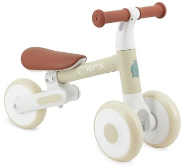 Momi Kinderlaufrad DEX für Mädchen und Jungen im Alter von 1 bis 3 Jahren, klappbarer Rahmen, höhenverstellbarer Sattel, pannensichere Kunststoffräder, wiegt nur 2 kg