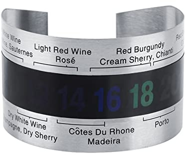 Raguso Weinthermometer Edelstahluhren Form Weinthermometer mit LCD Digitalanzeige für Restaurant Hotel Winery Weinkeller