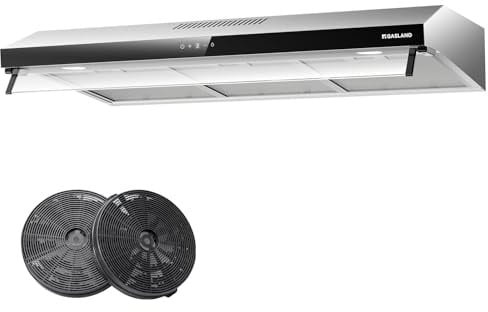 GASLAND UC90SS Doppelmotor Design Dunstabzugshaube 90 cm, Umluft & Abluft, leise, 361 m³/h, 3 Stufen Touch Control, Unterbauhaube, Wandhauben, Aktivkohlefilter, Edelstahl Silber