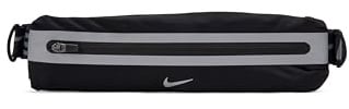 Nike Slim Waistpack 4.0 Laufgürtel Running Bauchtasche Jogging Gürtel für Smartphone Schlüssel Training Fitness Laufzubehör, Black/Black/Silver, One Size