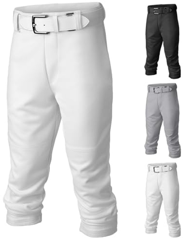 Easton Jungen Baseball Youth Sizes | Full Length | Elastic Bottom | Multiple Colors Pro + Pull Up Pants YTH WH YXS, Weiß, X-Small