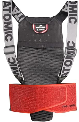 Atomic Live Shield JR I Kinder-Protektorenweste mit 3-lagigem Multi Density Schaum für maximalen Schutz I Hochwertiger Rückenprotektor aus atmungsaktivem Mesh I Ski-Schutzweste mit Taillengurt