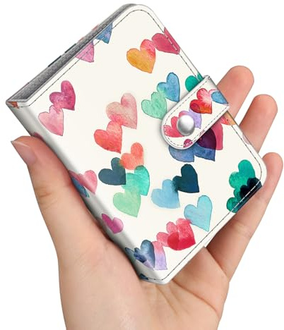 Fintie Mini Fotoalbum für 2x3 Zoll Filme - 52 Taschen kleine Alben für Fujifilm Instax Mini Sofortbildkamera/Polaroid Hi-Print Bilder, Kpop Fotokartenhalter Binder, Raining Hearts