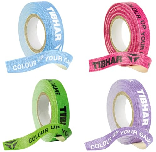 Tibhar Tischtennis Kantenband Color | 10mm breit | 5m lang | pink | violett | blau | grün (blau)