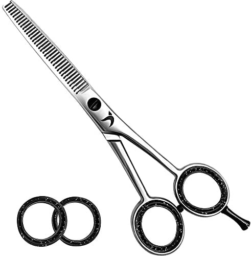 Candure Effilierschere Friseur Profi 6.5 Zoll Haarschere Friseurschere Profi Rostfreier Stahl Ausdünnschere Friseur Haarschneideschere für Kinder, Männer, Frauen und Haustiere Haarschere Ausdünnen
