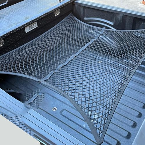 ROEOWENE Gepäcknetz LKW Frachtnetz 1.2mx1.2m Elastische Kofferraumnetz Groß | Dehnbar Bis 2.1m x 2.1m mit 6 Stahlkarabiner Netz Organizer Trennnetz Gepäckfixierung für LKW,Auto,Wohnmobil,SUV,Lastwagen