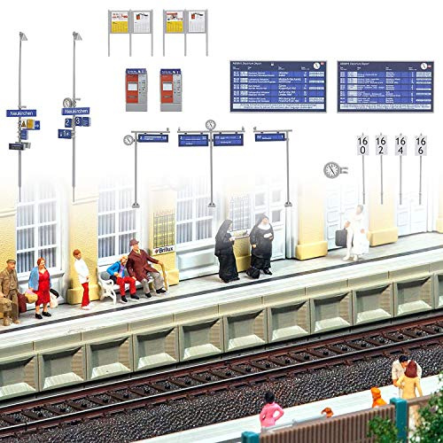 FALLER Kleinstation Zindelstein Modellbausatz mit 86 Einzelteilen 202 x 102 x 75 mm I Modelleisenbahn Zubehör H0 Gebäude I Modelleisenbahn H0 Bahnhof