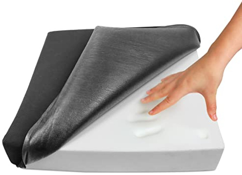 KMINA Antidekubitus Sitzkissen Rollstuhl, orthopädisch, Hohe Dichte | 7 cm Memory-Schaum, 3D-Gewebebezug waschbar, Atmungsaktiv, Wasserdicht, OEKO-TEX Standard 100, Made in Europe