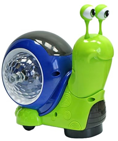 Litinliv Baby Krabbel Spielzeug, Pädagogisches Spielzeug Baby, Schnecke Krabbelspielzeug mit Lichter und Musik, Kleinkind Leuchtende Schnecke, Kleinkind Geburtstagsgeschenk