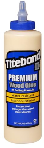 Titebond II Premium Holzleim, wasserfester Holzkleber für den Profigebrauch, 473 ml, 1 Stück, 500-4