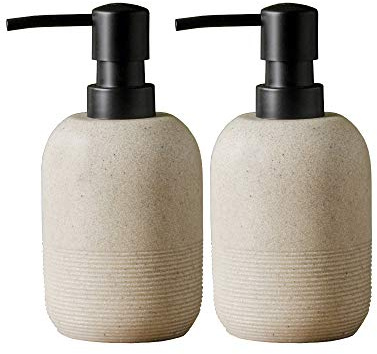 Seifenspender-Set, Beige, Handseifenspender, Lotionspender für Badezimmer, für Elegante Badezimmereinrichtung, Seifenspender für Küchenspüle