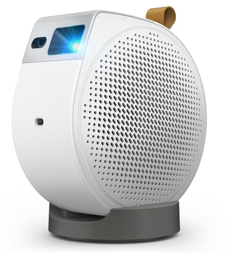 BenQ GV50 1080p Laser Tragbarer Deckenprojektor mit Stativfuß | Drehbare Winkelprojektion | 500 ANSI Lumen | 18W Bass Bluetooth Lautsprecher | Google TV mit Netflix | Chromecast & AirPlay | Autofokus