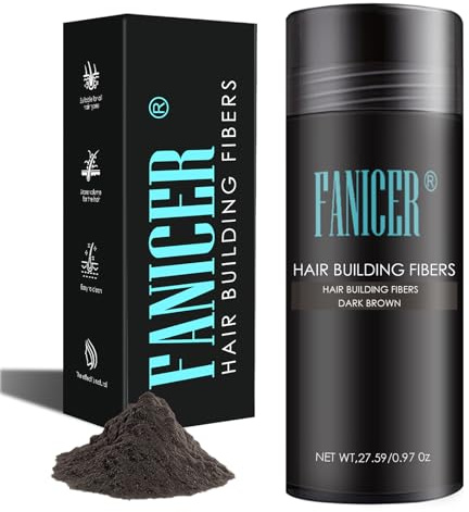 Streuhaar zur Haarverdichtung,Haarpuder Für Dünnes Haar,Hair Fibers zur Haarverdichtung,Schütthaar für einen authentischen Look,lassen Sie das Haar in Sekunden dicker,Dunkelbraun