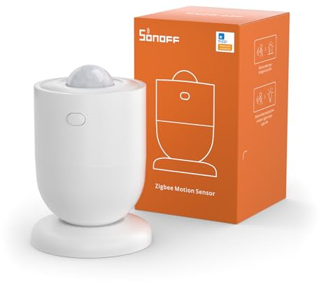 SONOFF SNZB-03P Zigbee Smart Bewegungsmelder,Zigbee3.0 Drahtloser Bewegungssensor,Zigbee Hub Erforderlich,Einstellbare Erkennungszeit Intervalleinstellung,Motion Sensor für Alarmanlage und Smart Home
