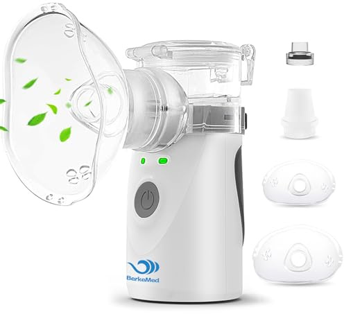 BerkeMed Inhalationsgerät,Inhalationsgerät kinder,Kinder Inhalator,Inhaliergerät,Kinder Vernebler,Tragbar Inhaliergeräte,Nebulizer für Atemwegserkrankungen Wirksam für Erwachsene, Kinder