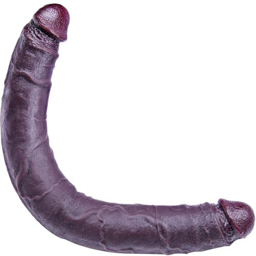 50 * 4.2cm Doppelkopf Riesen Dildo, Doppelseitiger schwarzer Langer SilikonDildo, riesiges long Spielzeug, XXXL großer realistischer Doppelkopf, Geeignet für Paare,Lesben und Schwule