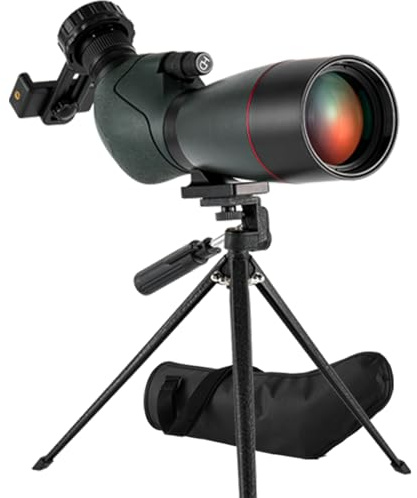 Spektiv Sportschützen, 25-75×70mm HD Dual Focus IPX6 Wasserdichtes,23mm großes Okular BAK4 FMC Porro Prism,Spektive für Vogelbeobachtung Wildtier Wildlife Scenery Mond