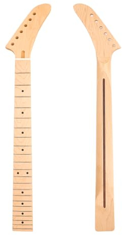 Bananenkopf-Gitarrenhals, 22 Bünde, 64 cm, Ahorn-Griffbrett, zum Anschrauben, für E-Gitarrenteile, Ersatz, 35,6 cm Griffbrettradius
