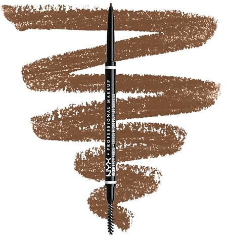 NYX Professional Makeup Micro Brow Pencil wasserfest, 5.5 Cool Ash Brown | Ultradünner Stift für natürliche Brauen, Spoolie-Bürstchen, Formel ohne Inhaltsstoffe tierischen Ursprungs, Micro Brow Pencil