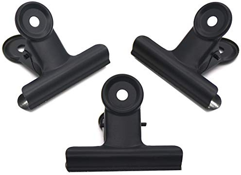 Schwarz Klammern Metall Bulldog Clips - Coideal 20 Pcs 50mm Klemmbrett Klammer Büroklammern Groß Metallklammern Papierklemmen Büro Metallclips