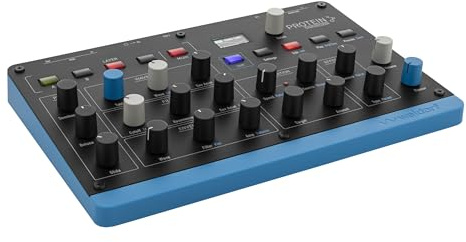 Waldorf Protein – 8-stimmiger Wavetable-Synth mit Microwave-ASIC-Oszillatoren, 4 Layer, Arpeggiator, Step-Sequencer, MPE, 2 Effektslots, USB-MIDI, kompakt & leicht