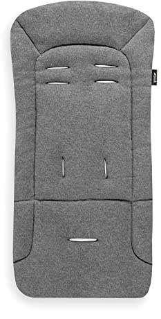 hauck Universal Sitzauflage für Buggys Kinderwagen & Fahrradanhängern aus Atmungsaktiver, Weicher Baumwolle, Einfache Befestigung, für Sommer & Winter (Pushchair Seat Liner, Charcoal)