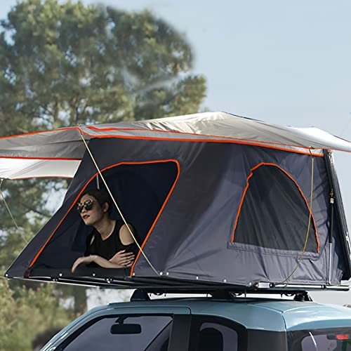 Vollautomatisches Auto-Dachzelt, 2-3 Personen Dachzelt, Outdoor-Campingzelt, schnell zu öffnendes mobiles Schlafzimmer mit Teleskopleiter, SUV-Aufstellzelt, wasserdicht, regenfest für 4 Jahreszeiten
