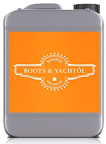 Yachtöl Bootsöl 5l - Teaköl Holzöl Holzschutz - wirkt farbvertiefend, trocknet farblos durch, lösemittelfrei, UV-fest, witterungsbeständiges Pflegeöl - BEKATEQ BE-277