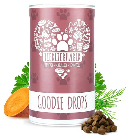 TIERLIEBHABER Goodie Drops gesunde Hundeleckerlies – Hundesnacks für kleine Hunde und Welpen – Dog Treats als Hundeleckerli Getreidefrei – Leckereien für Hunde Hundekekse – (ca. 340 Drops)