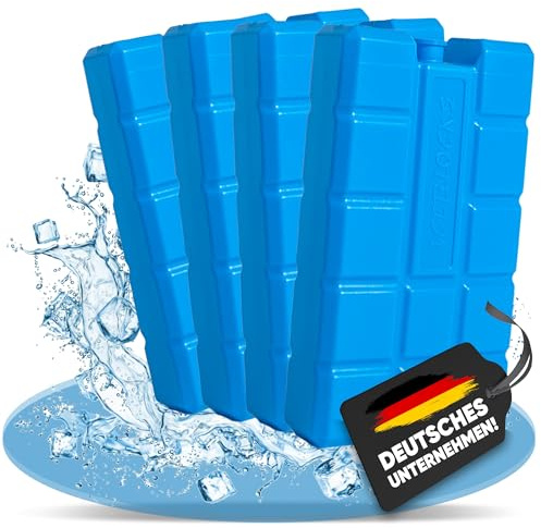 NEMT 4 Stück 400 ml Kühlakkus Kühlelemente für Kühltasche oder Kühlbox bis 20 h Kühlpack Kühlakku