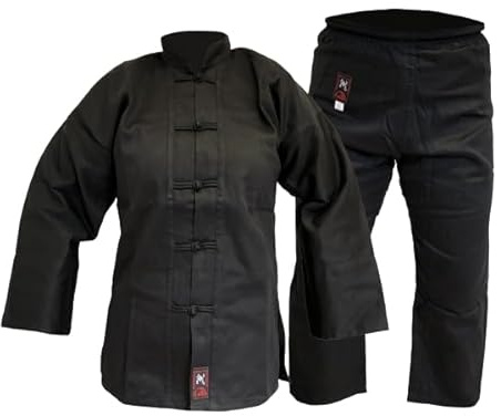 Budodrake Kung-Fu Anzug Kinder schwarz (120)