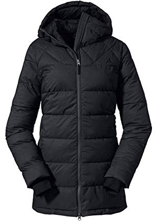 Schöffel Damen Insulated Parka Boston L, wasserabweisender, winddichter Parka, funktioneller und stylischer Wintermantel, black, 40