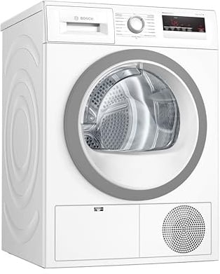 Bosch WTH85VWIN Serie 4 Wärmepumpentrockner für 8 kg Wäsche, 236 kWh pro Jahr, Auto Dry, Anti Vibration-Design, Sensitive Drying-System, Umweltfreundliches Kühlmittel, Weiß