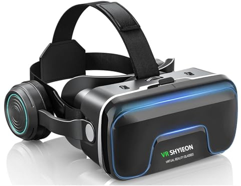 VR Brille für Handy, HD Anti-Blaulicht Virtual Reality Headset, 3D Brille kompatibel mit iPhone/Android, 4,7-7,2 Zoll