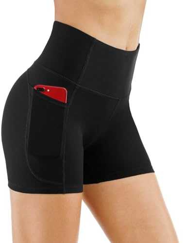 THE GYM PEOPLE Damen Radlerhose High Waist Kurze Leggings Sporthose Sommer | Bauchkontrolle, Blickdicht, 2 Tiefe Seitentaschen, 4-Wege-Stretch, Atmungsaktiv, Sport Shorts für Laufen Yoga Fitness Pilates