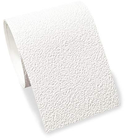 Bordüre selbstklebend, 4cm breit & 5m lang, 1 Rolle für die Wand in Wohnzimmer & Schlafzimmer (weiß mit Struktur)