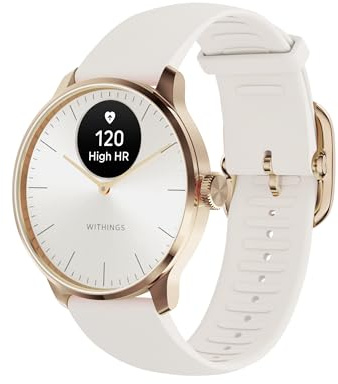 Withings ScanWatch Light – Hybrid Smartwatch, 24/7 Herzüberwachung, Aktivitätstracking, Zyklusverfolgung, Schlafüberwachung, Connected GPS, 30 Tage Akkulaufzeit, Android & Apple kompatibel