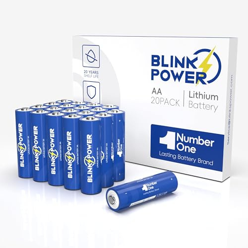 Blinkspower Lithium-Batterien, AA, 20 Stück, 3700 mAh, NO.1, langlebig, 1,5 V, Doppel-A-Lithium-Batterie. 【Einweg】