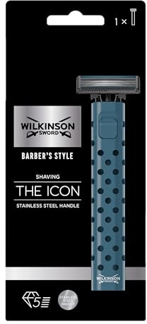WILKINSON SWORD - THE ICON Rasierer | 5 Klingen Rasierer mit Designer Handle | diamantbeschichte Klingen