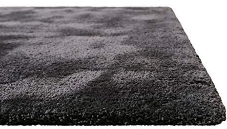 Homie Living Pisa Hochflorteppich, 200 x 290 cm, anthrazit | Hochflor Teppich Uni, Modern, weich, flauschig, kuschelig, Für Wohnzimmer Schlafzimmer