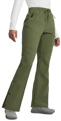 baleaf Damen Wanderhose Thermohose Wasserabweisend Softshellhose Scheehose | Wasserabweisend Winddicht Outdoorhose Themohosen Skihose Winter