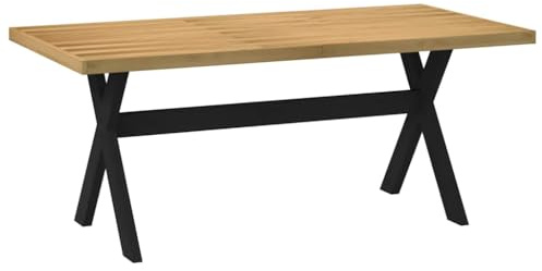 vidaXL Esstisch NOAIN X-Form-Beine 180x90x75 cm Massivholz Kiefer