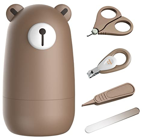 Baby-Nagelknipser-Set mit niedlichem Etui, Feilen-Set für Fingernägel und Fußnägel für Neugeborene, Maniküre und Pediküre, Geschenk für neue Mütter